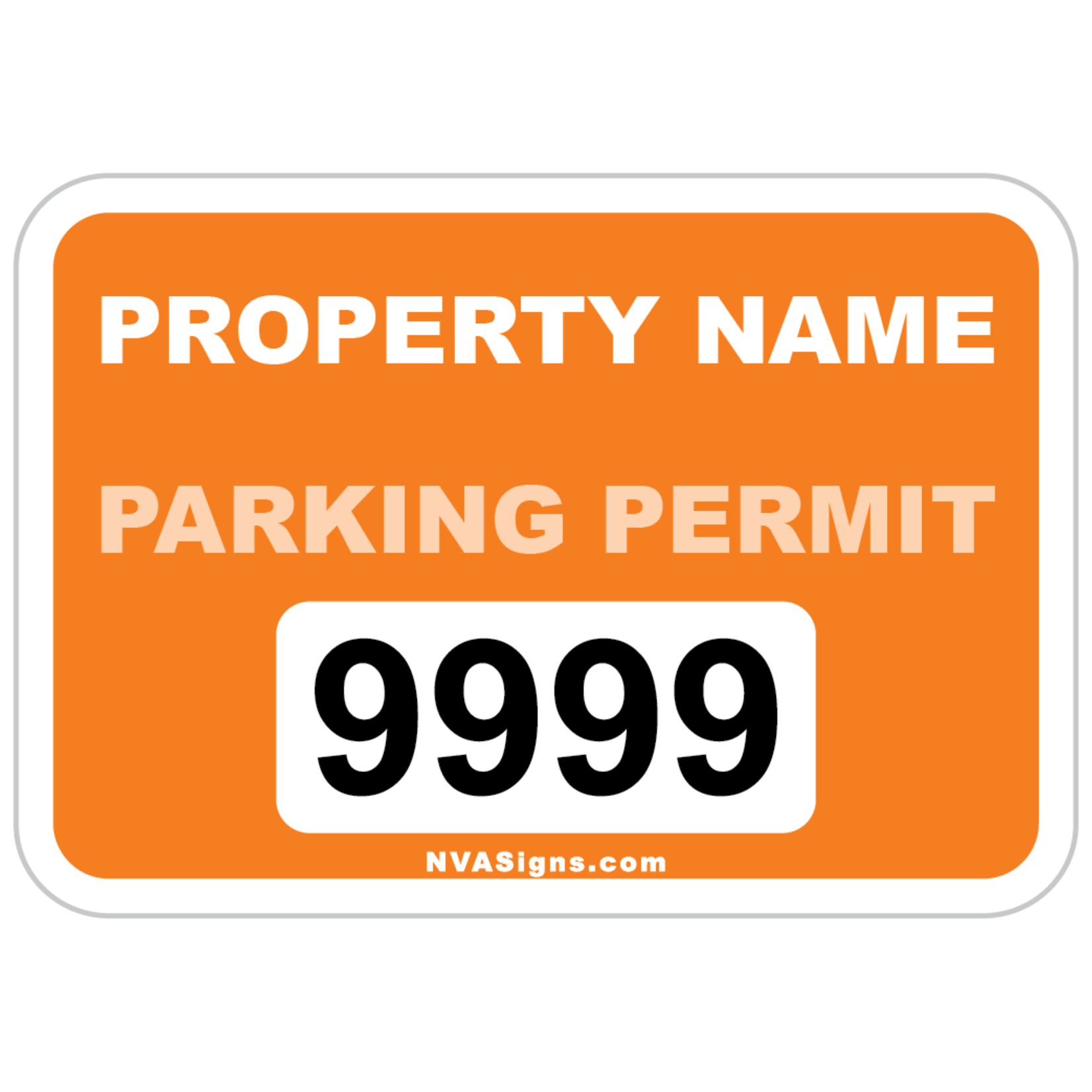 Custom Full Color Rectangle Permit