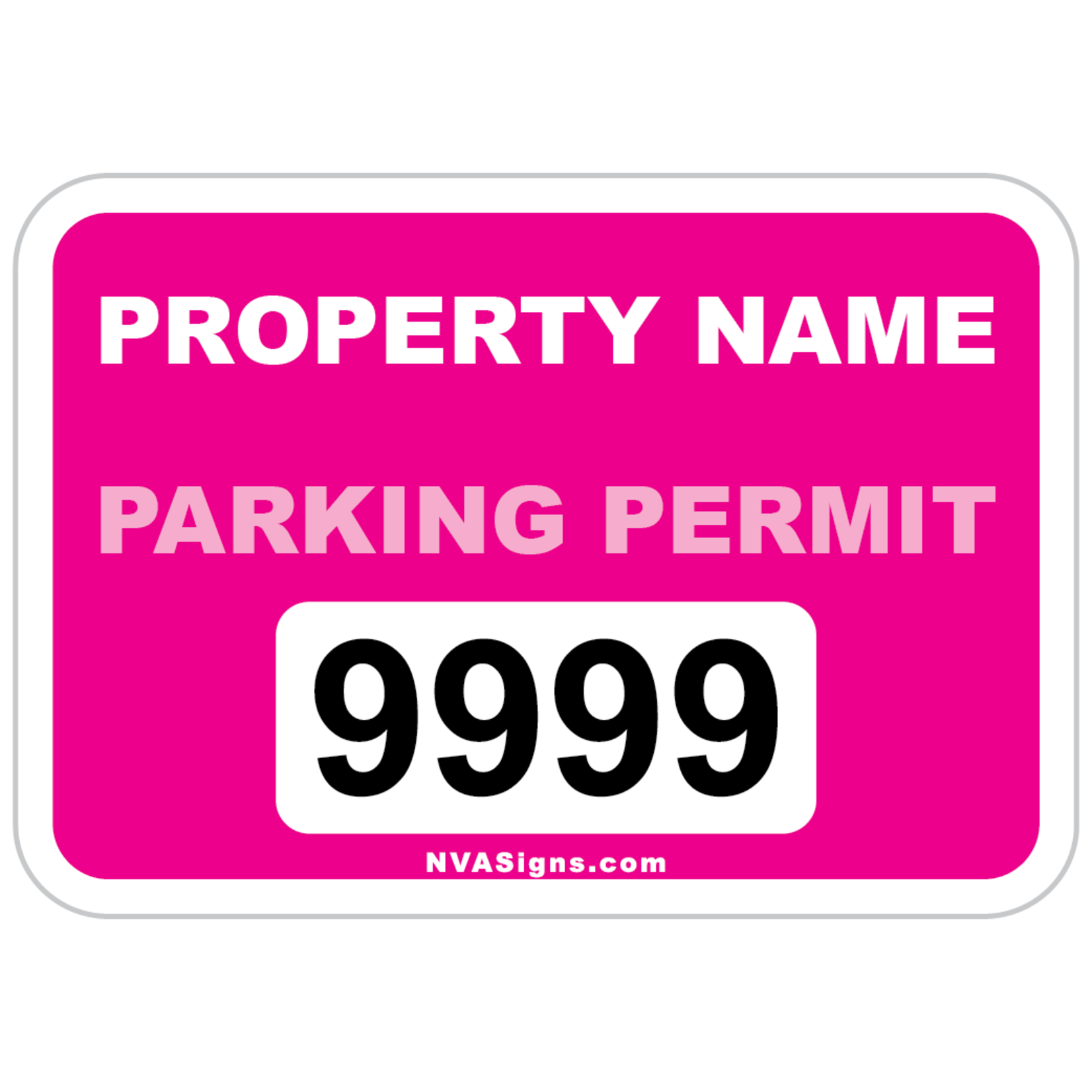 Custom Full Color Rectangle Permit