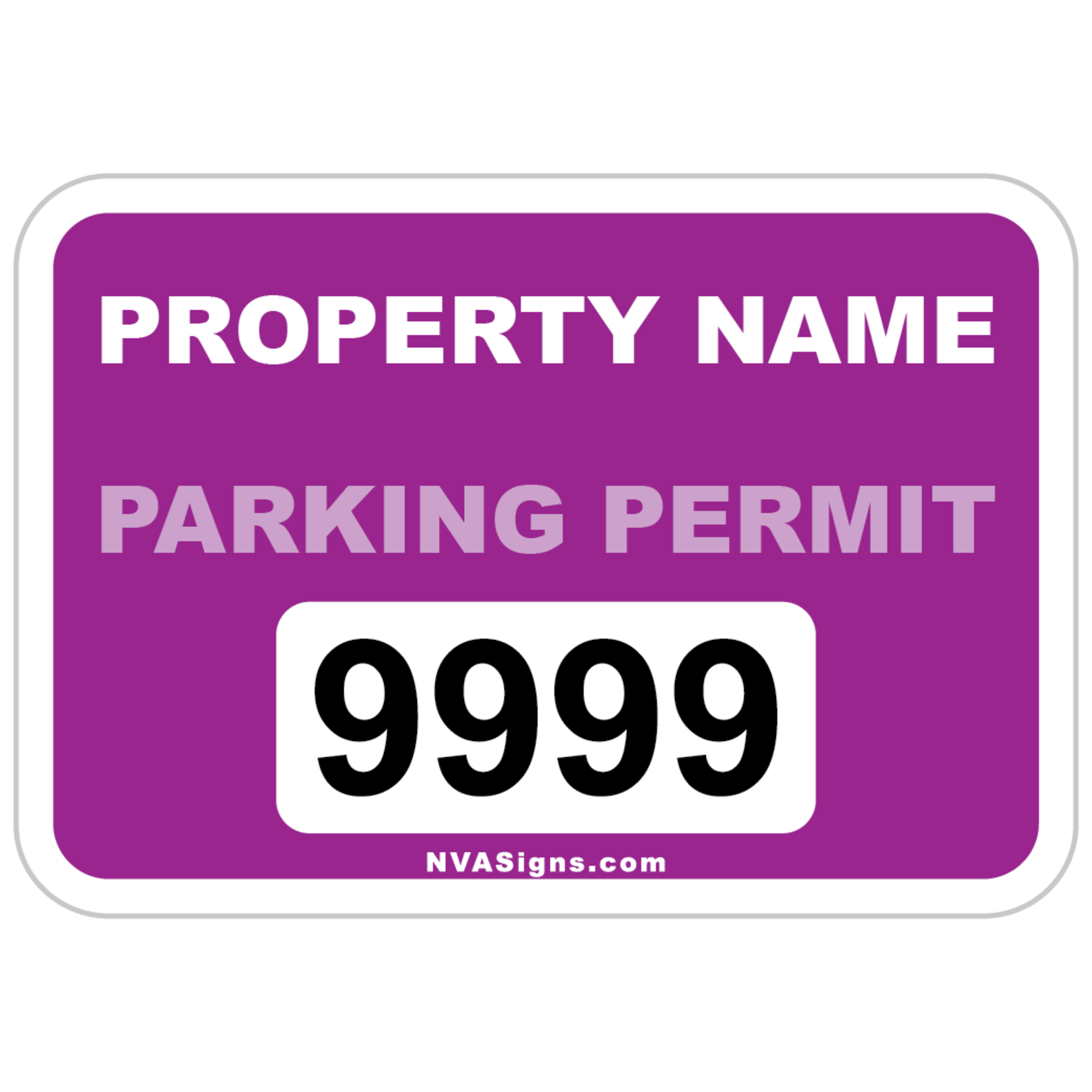 Custom Full Color Rectangle Permit
