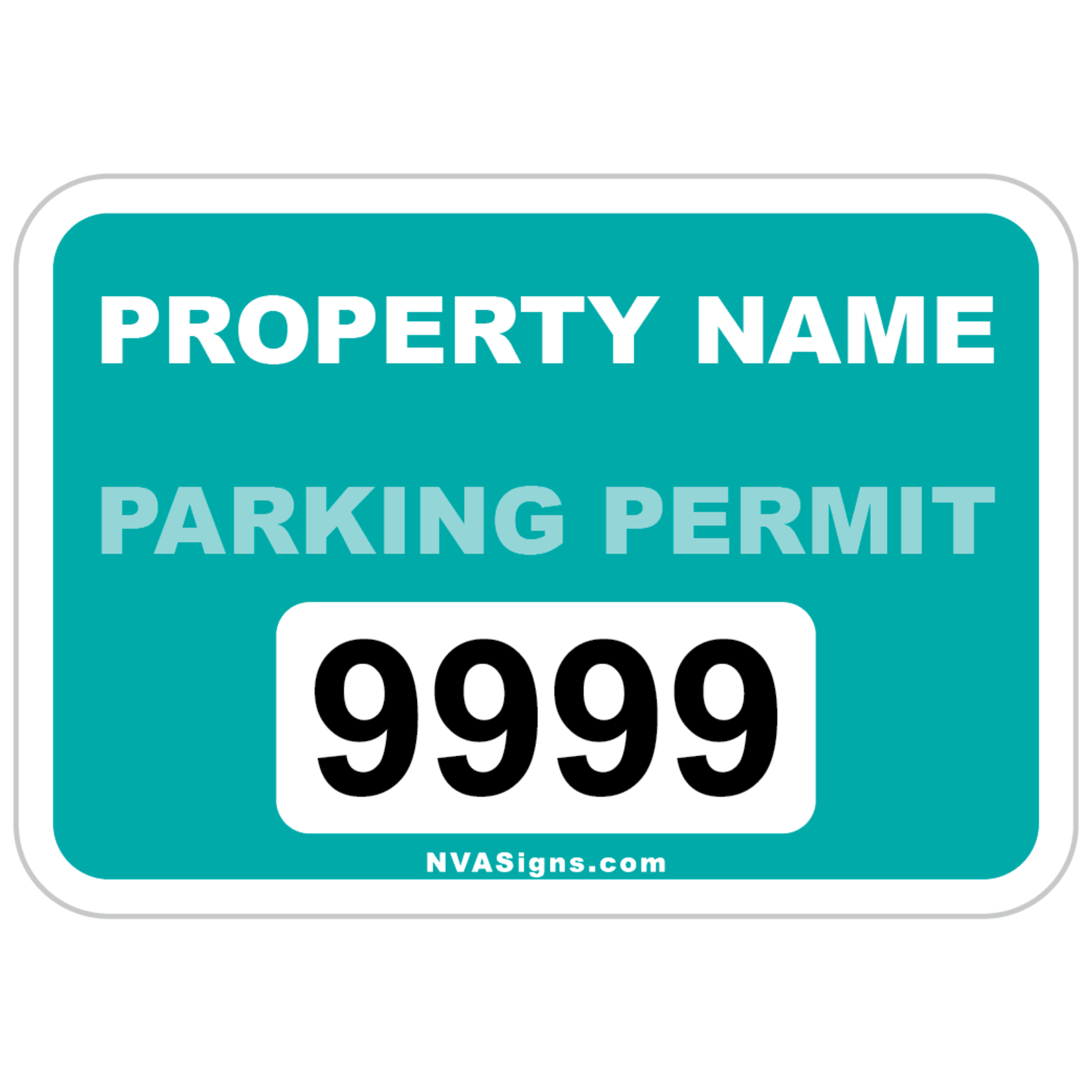 Custom Full Color Rectangle Permit