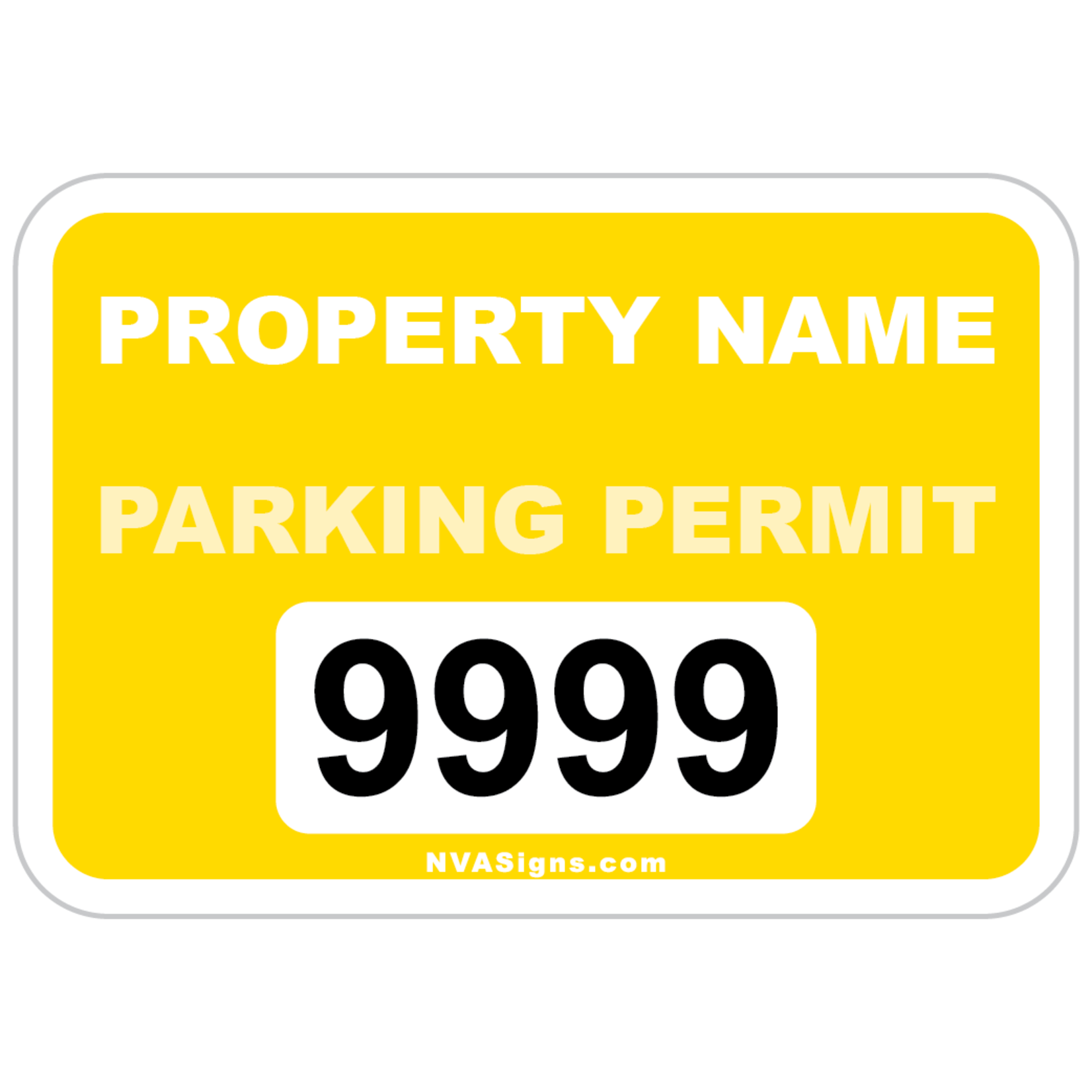 Custom Full Color Rectangle Permit