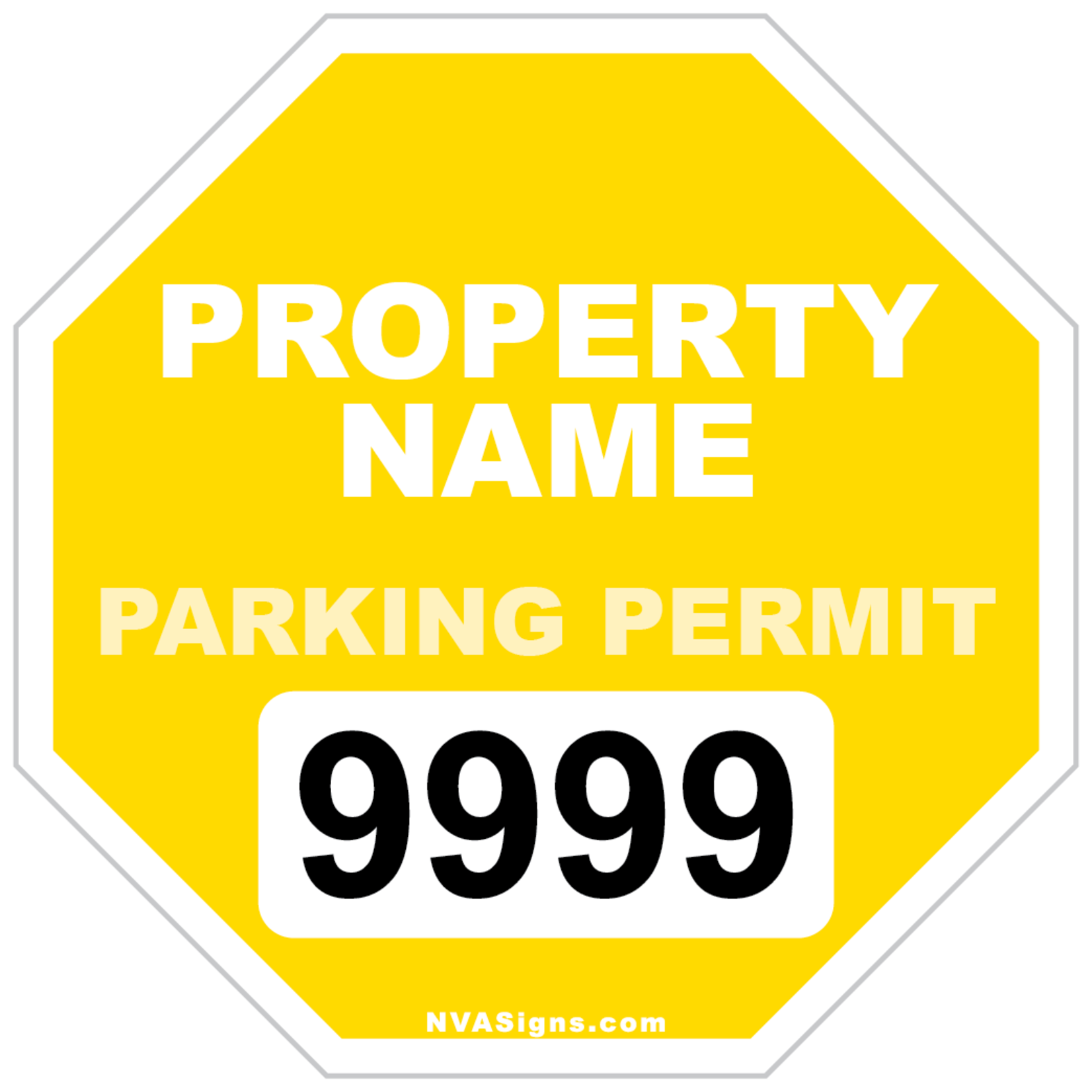 Custom Full Color Octagon Permit