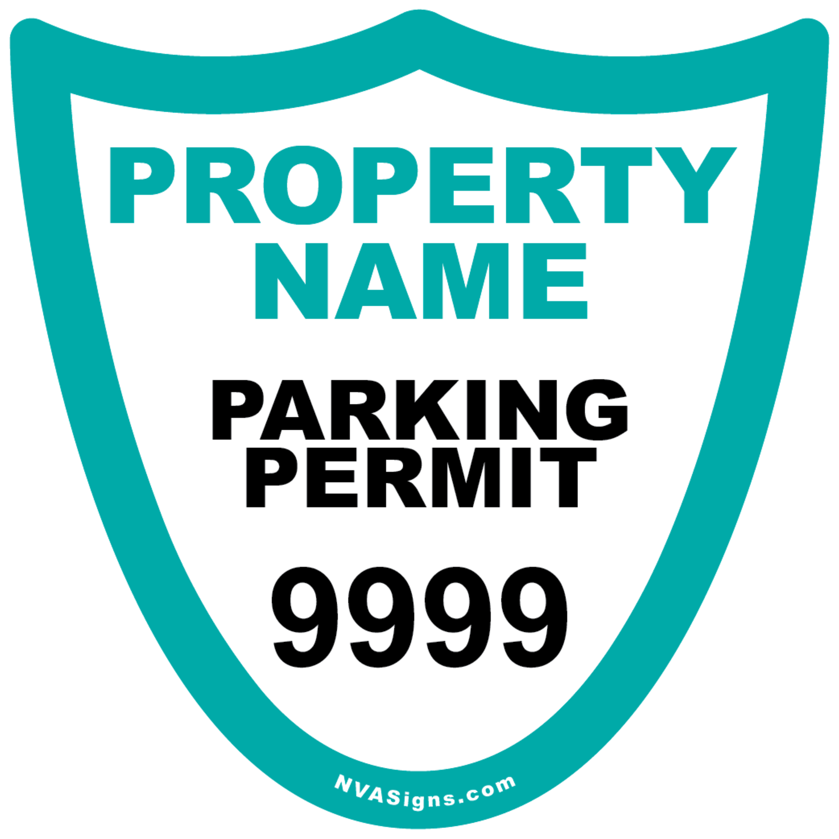 Custom Half Color Shield Permit