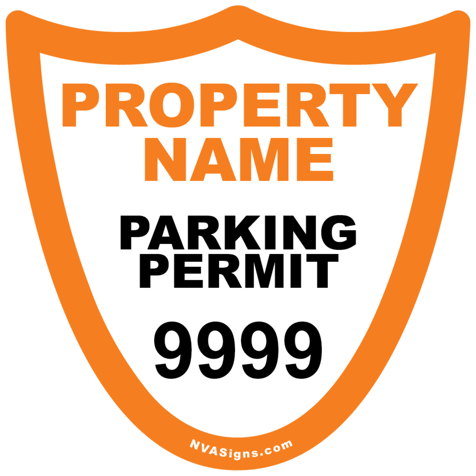 Custom Half Color Shield Permit