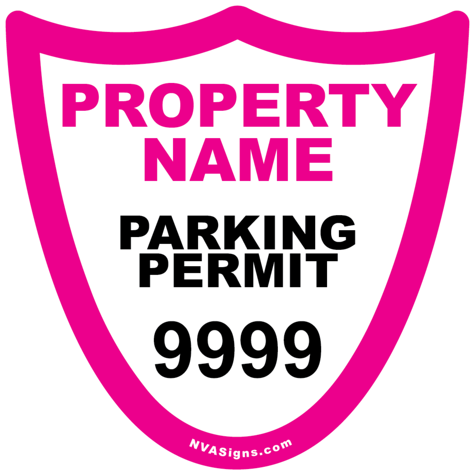Custom Half Color Shield Permit