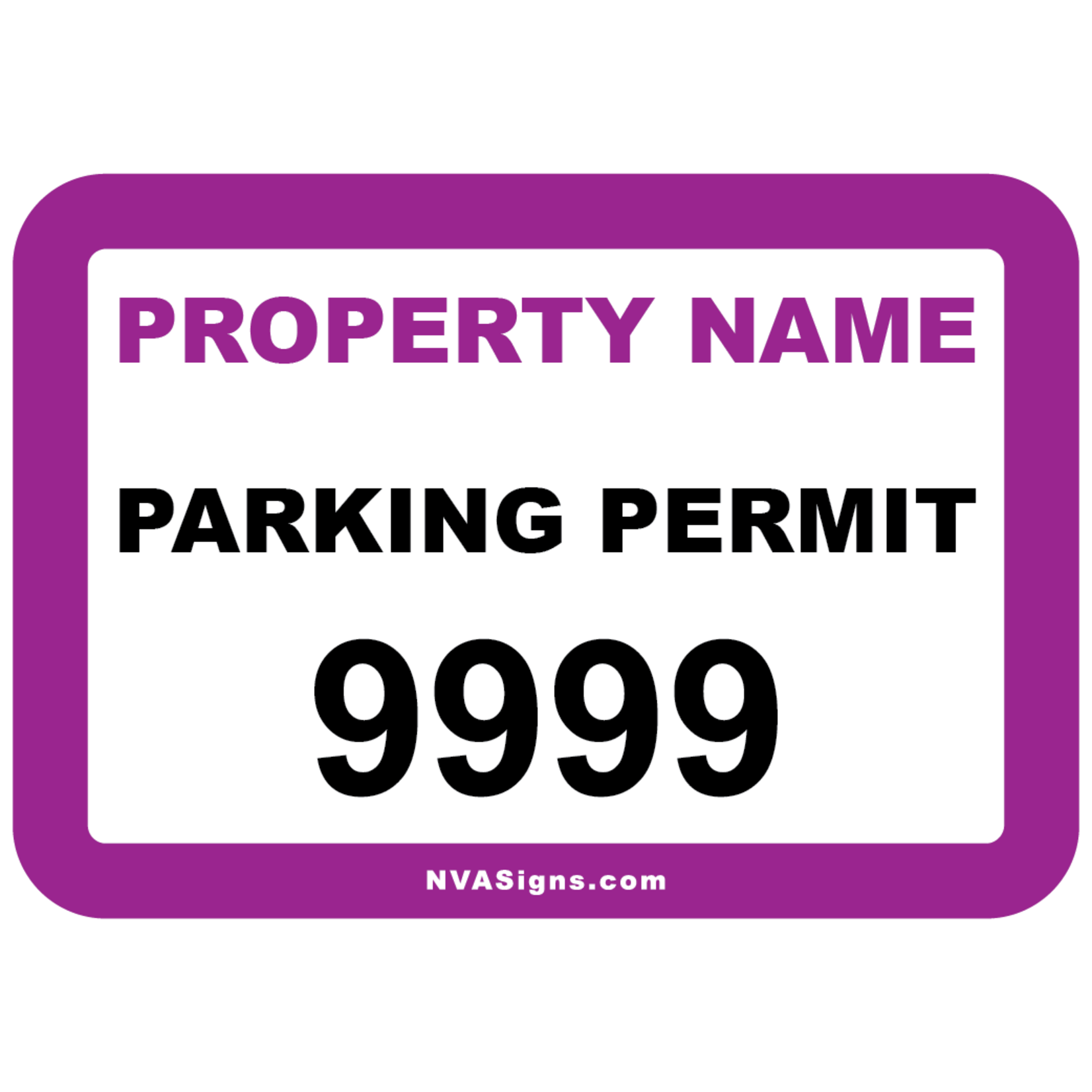 Custom Half Color Rectangle Permit