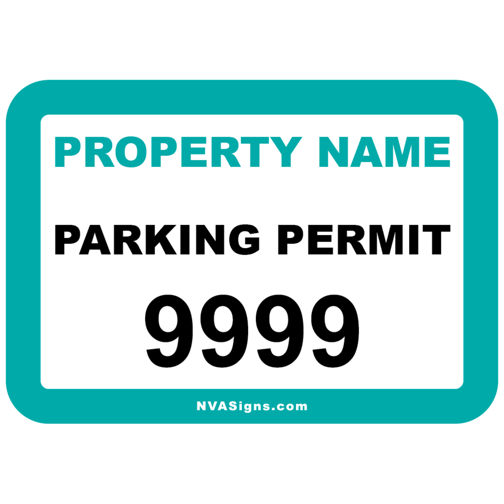 Custom Half Color Rectangle Permit