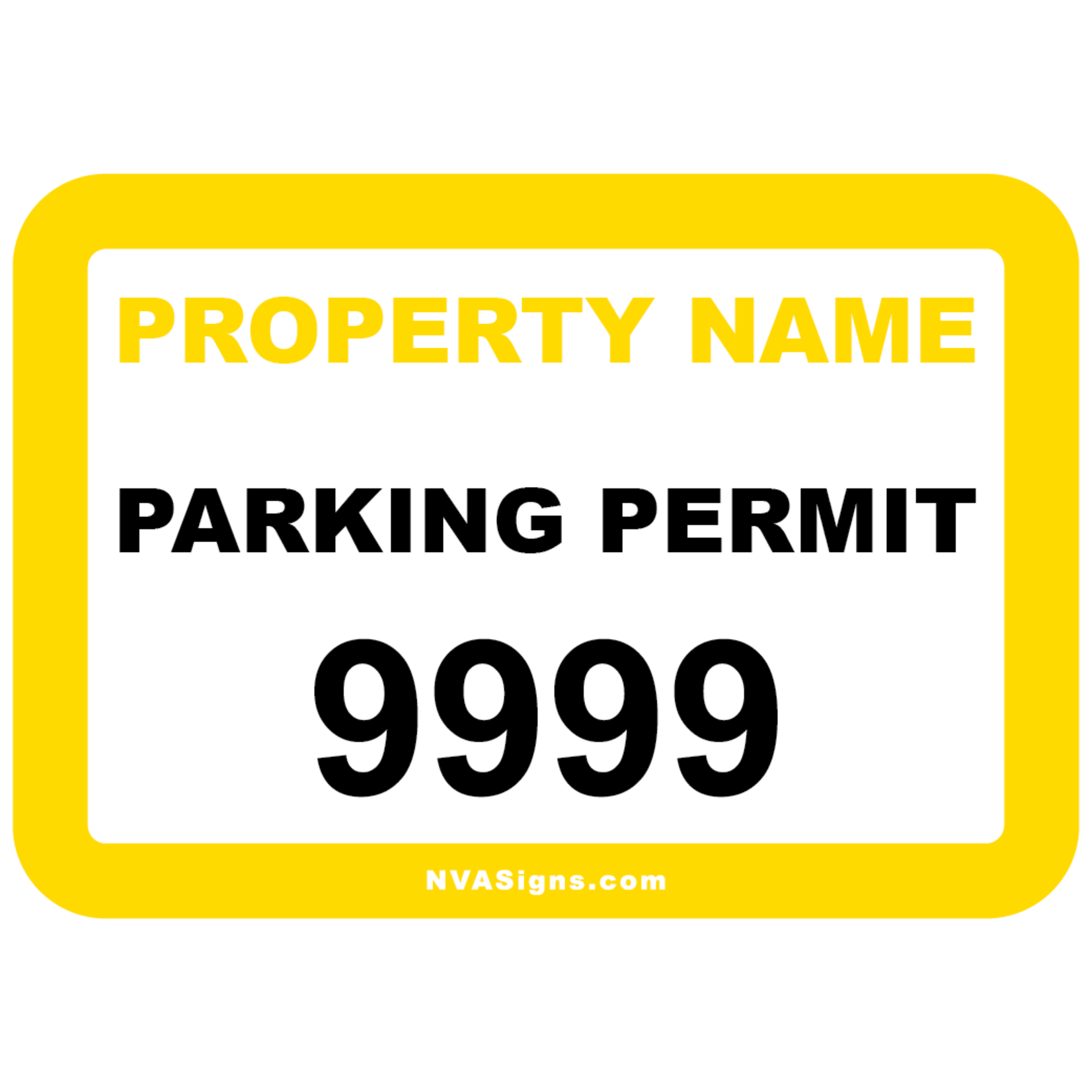Custom Half Color Rectangle Permit
