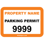 Custom Half Color Rectangle Permit