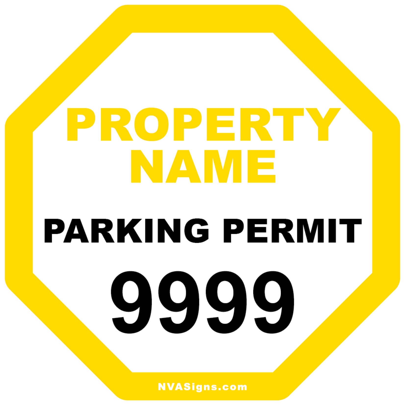 Custom Half Color Octagon Permit