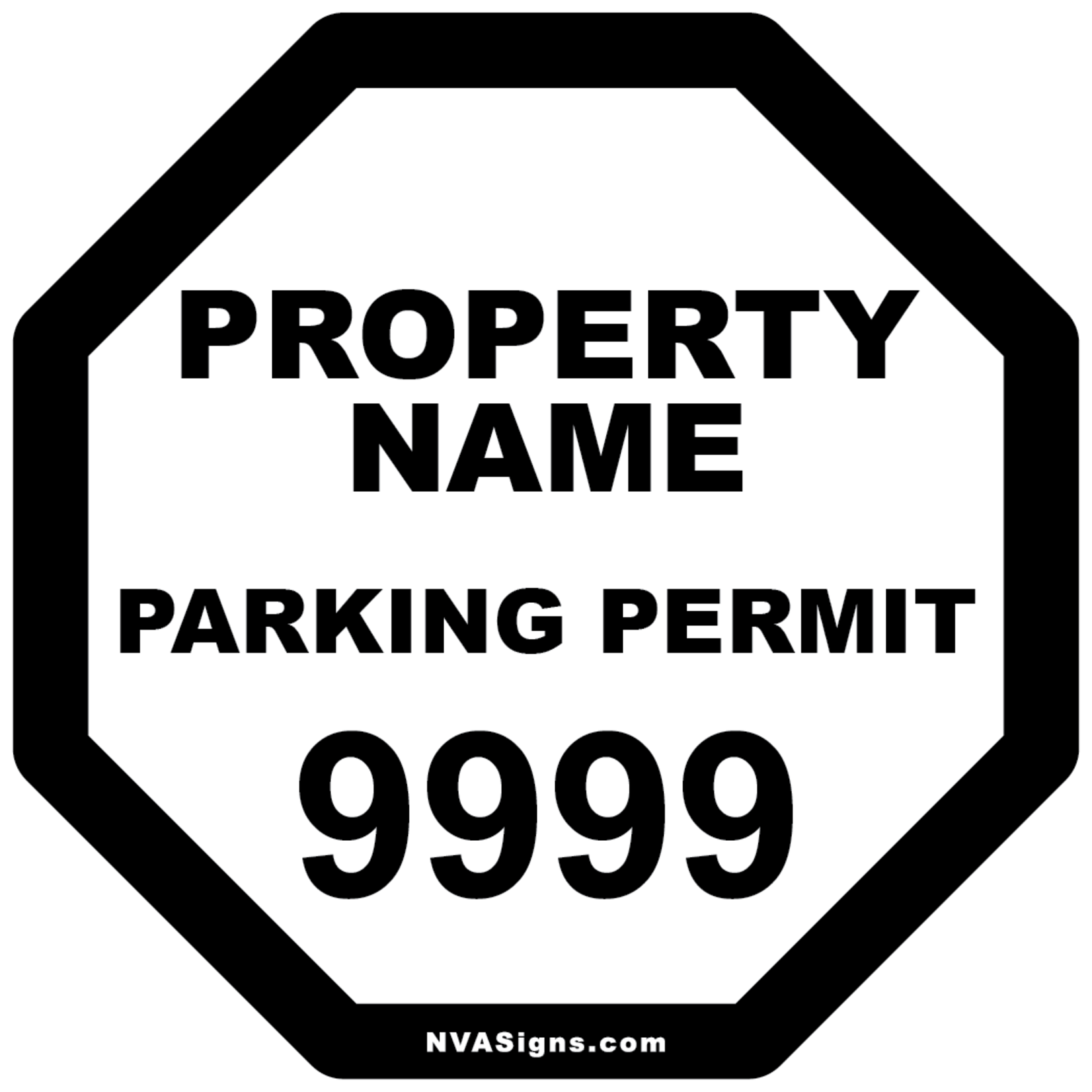 Custom Half Color Octagon Permit