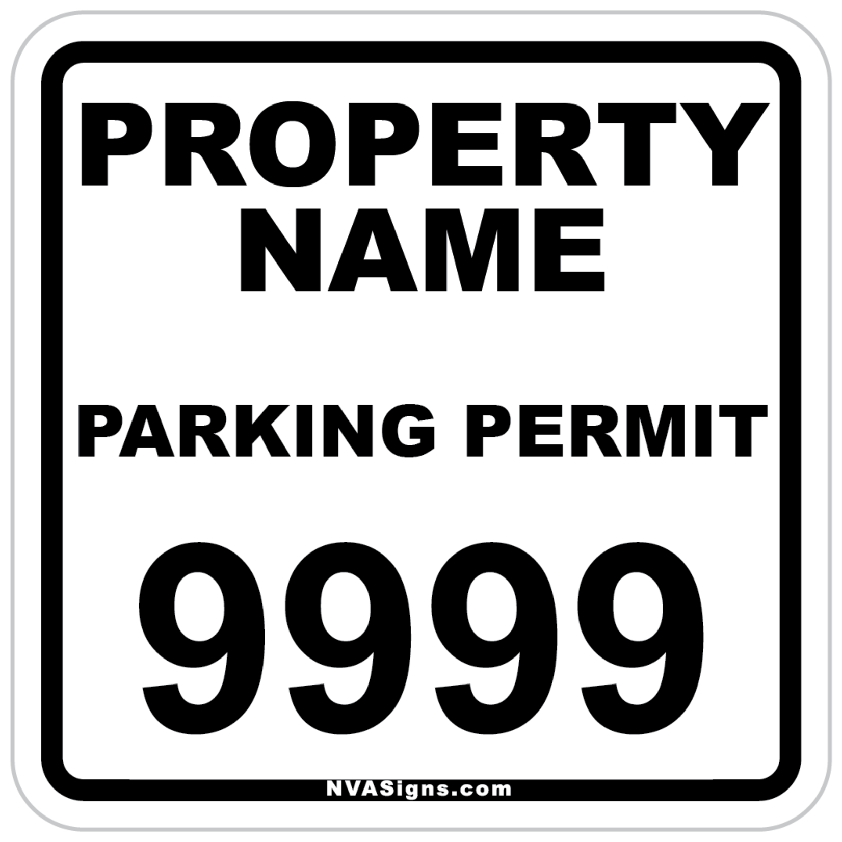 Custom Simple Square Permit