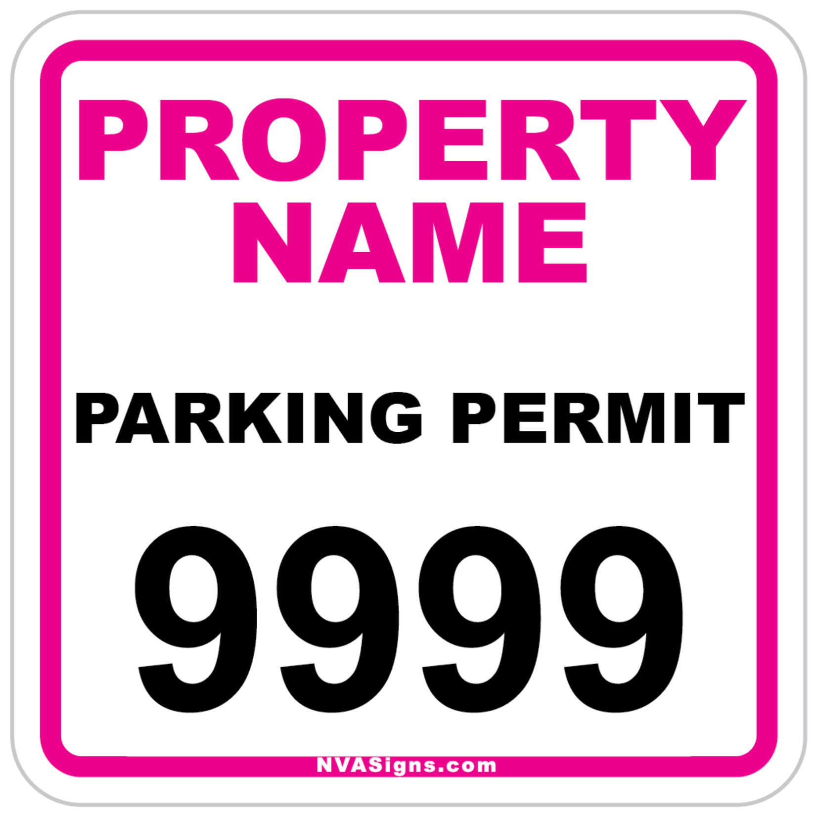Custom Simple Square Permit