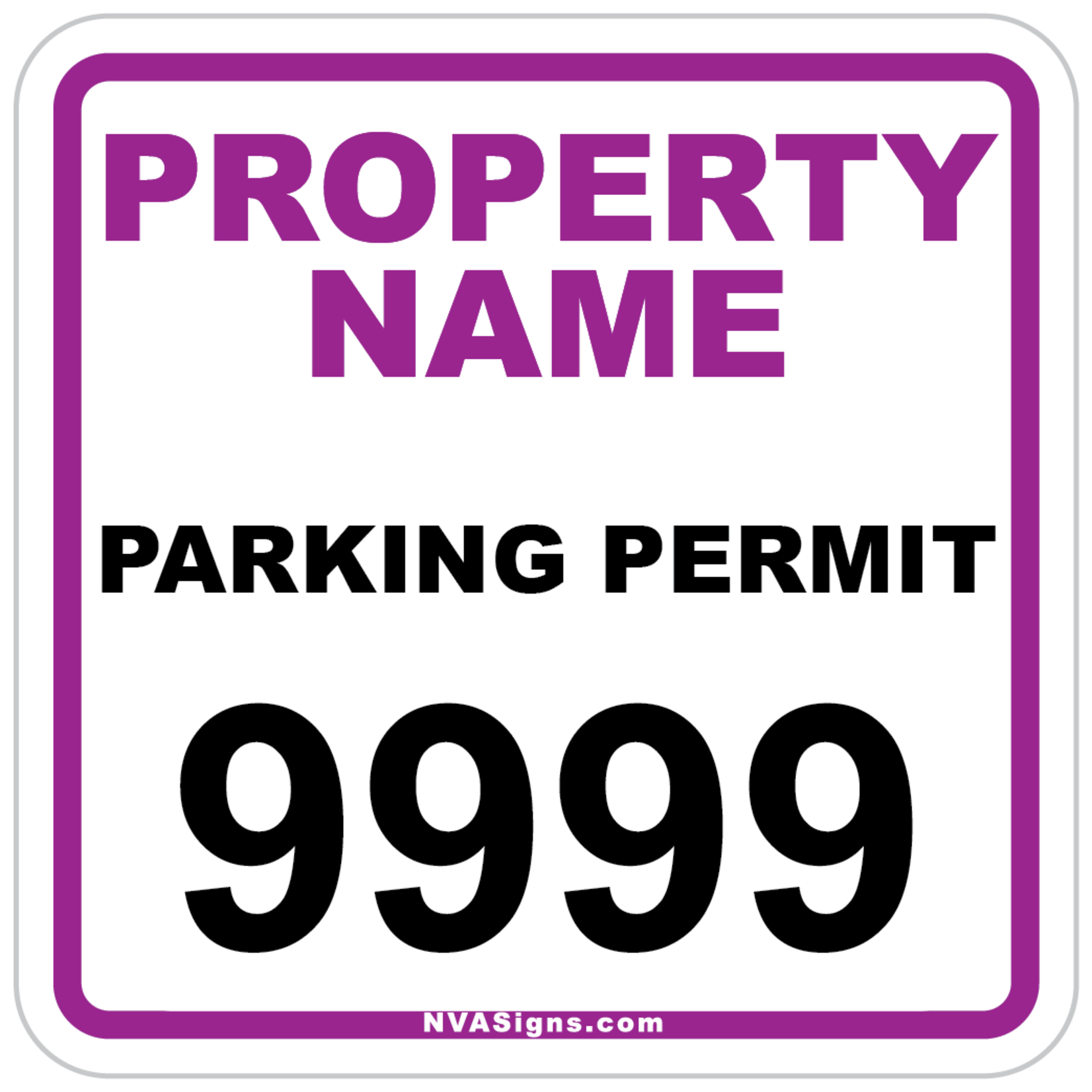 Custom Simple Square Permit