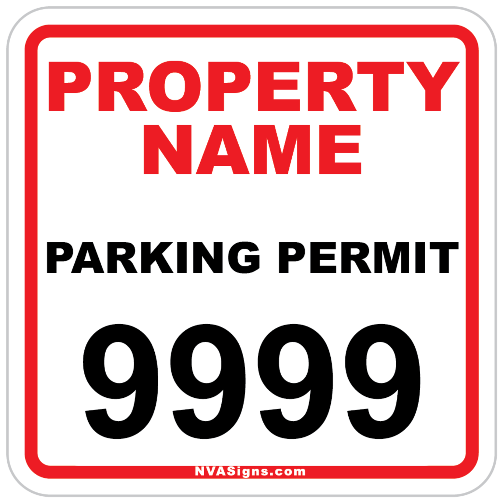 Custom Simple Square Permit