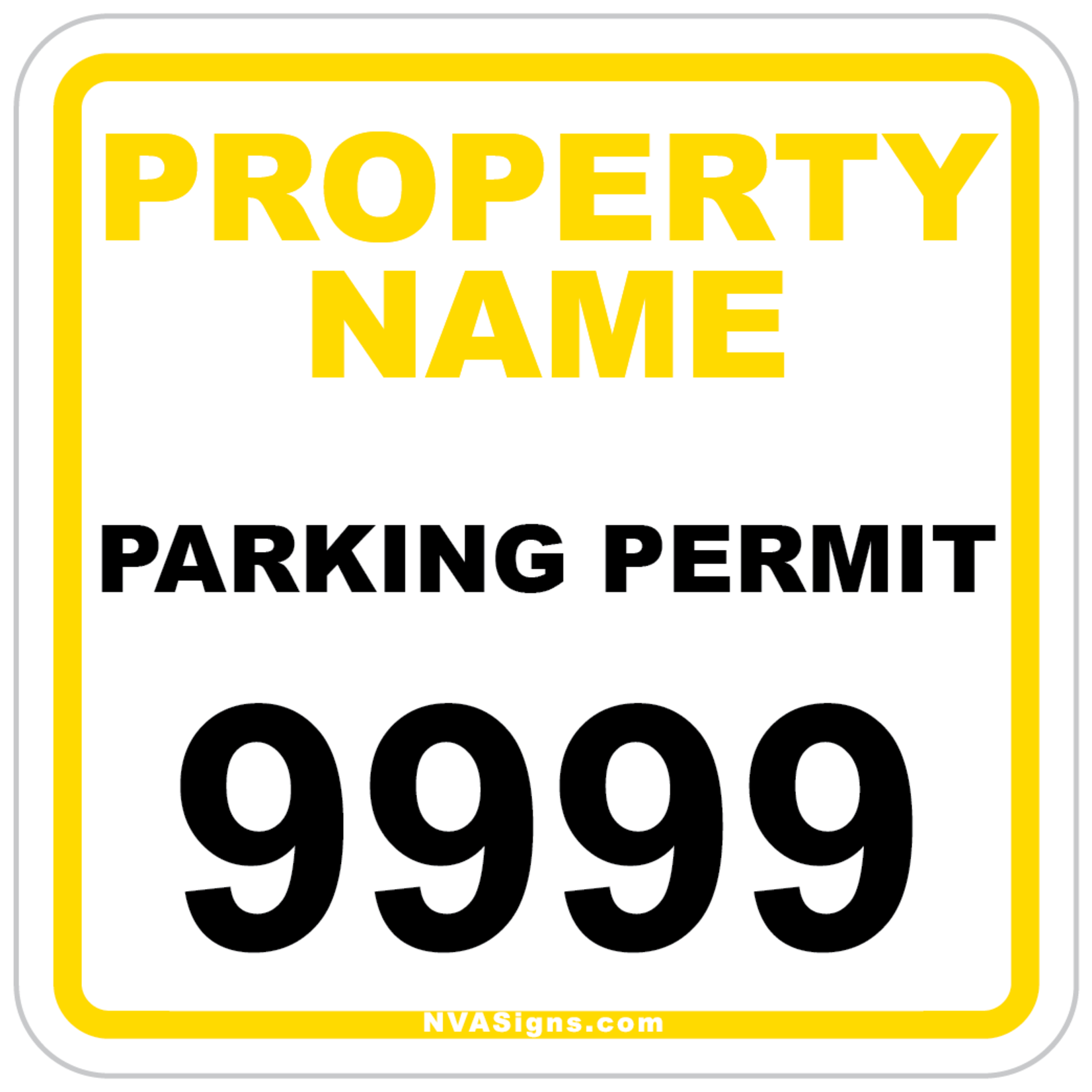Custom Simple Square Permit