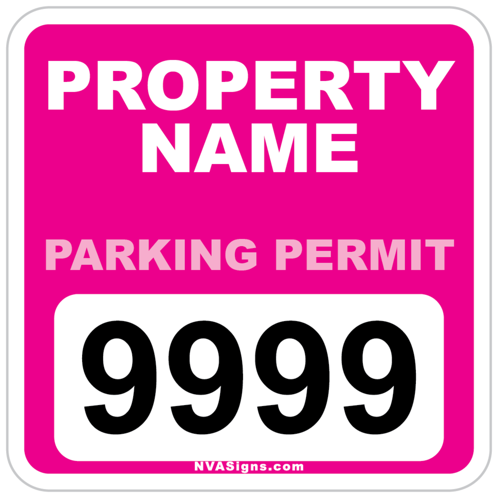Custom Full Color Square Permit