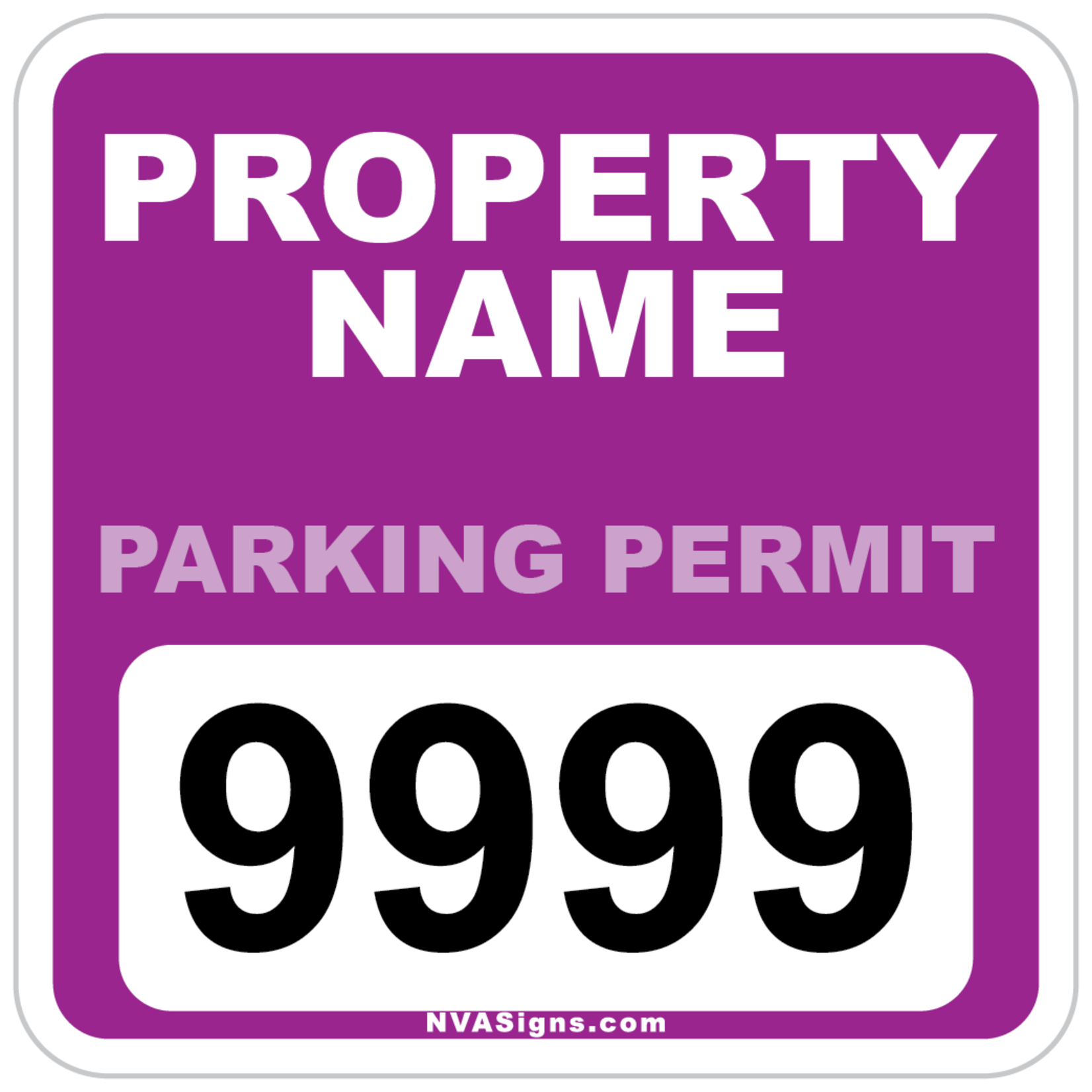 Custom Full Color Square Permit