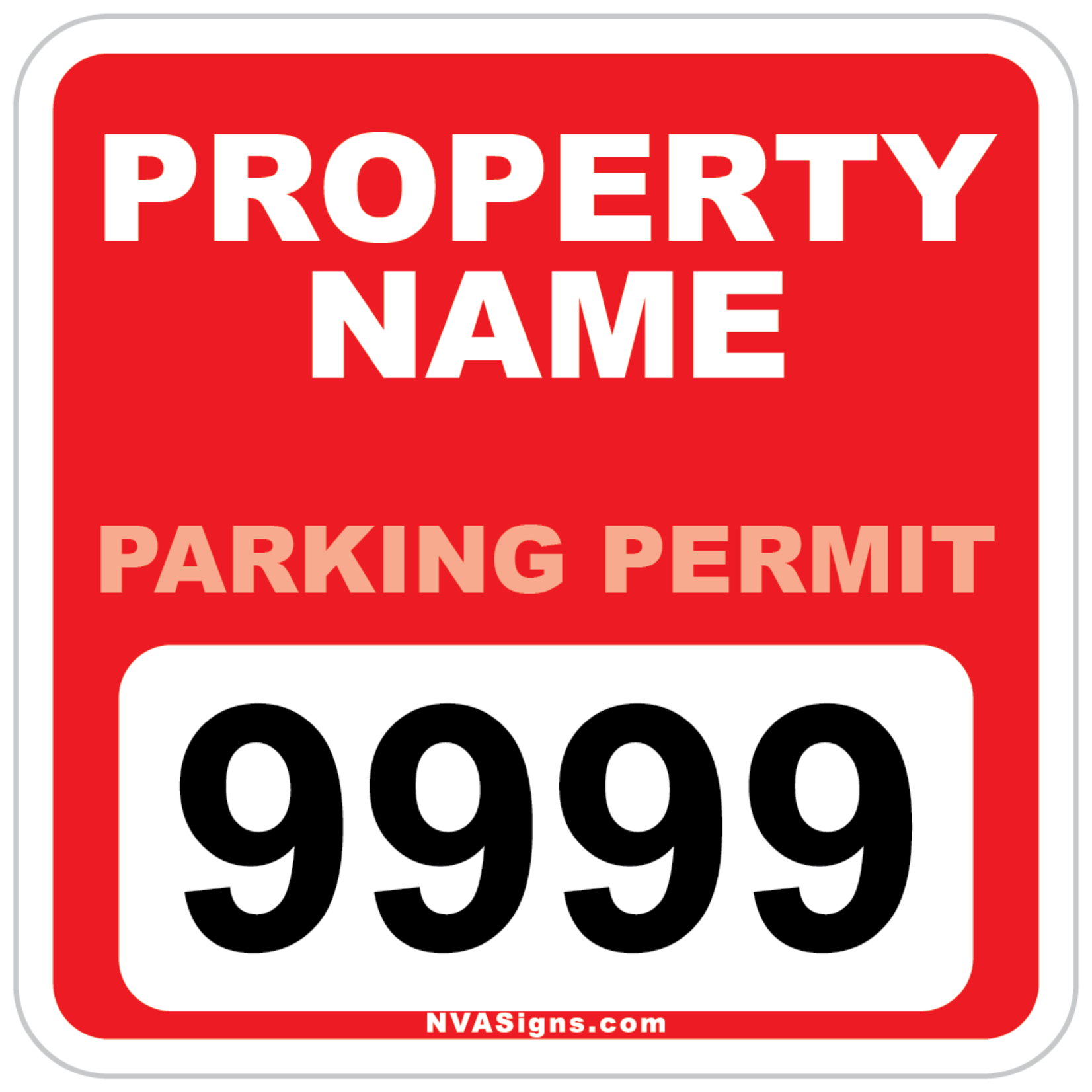 Custom Full Color Square Permit