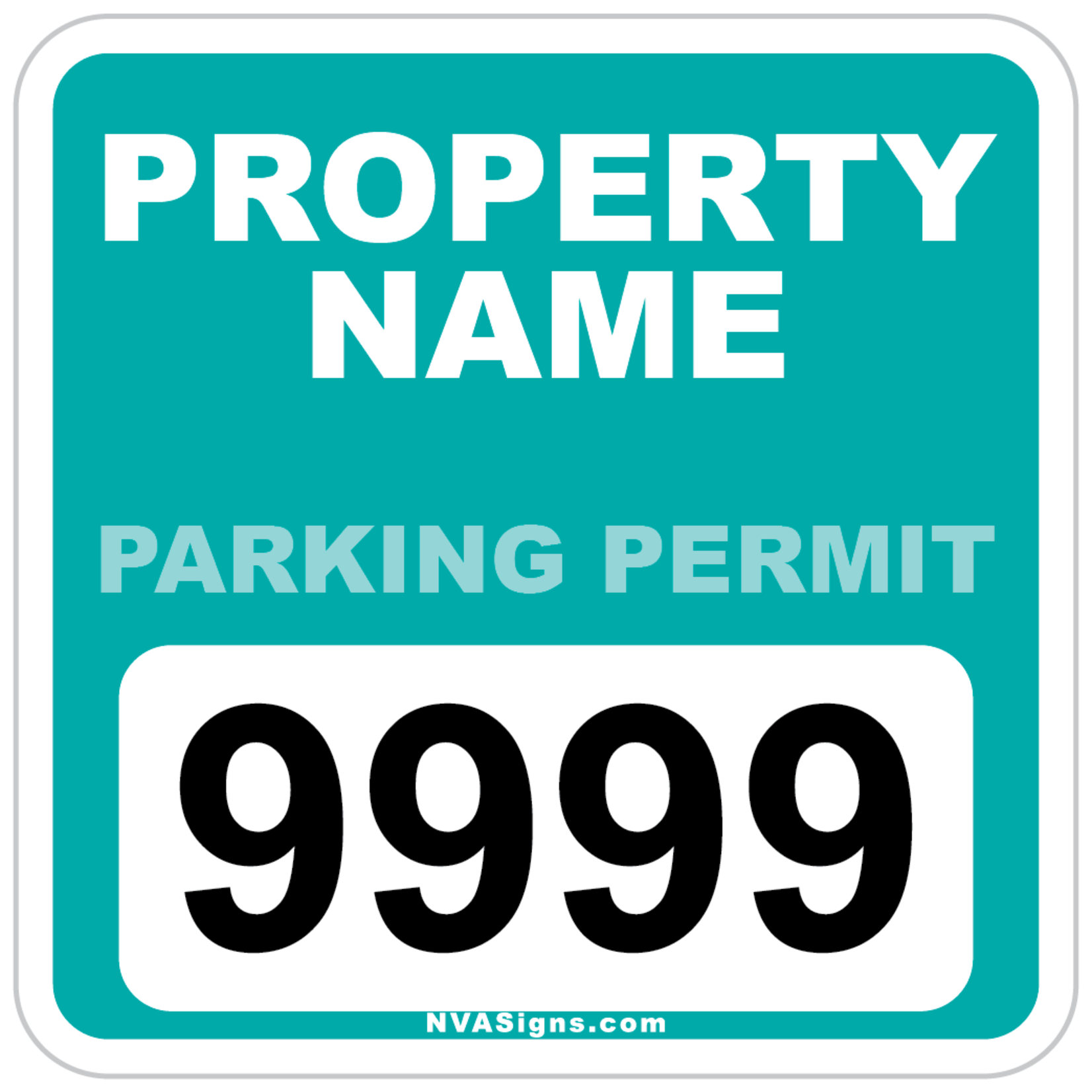 Custom Full Color Square Permit