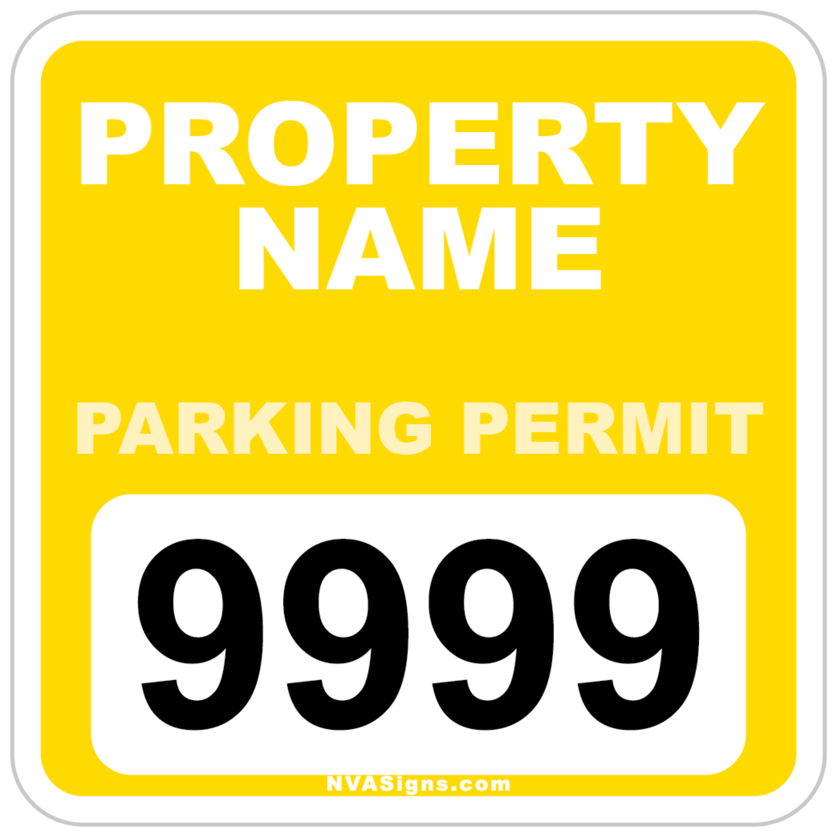 Custom Full Color Square Permit