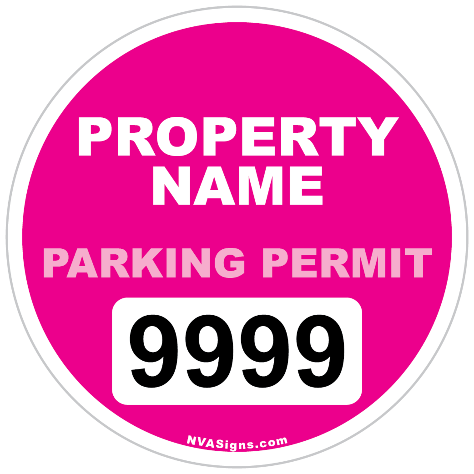 Custom Full Color Circle Permit