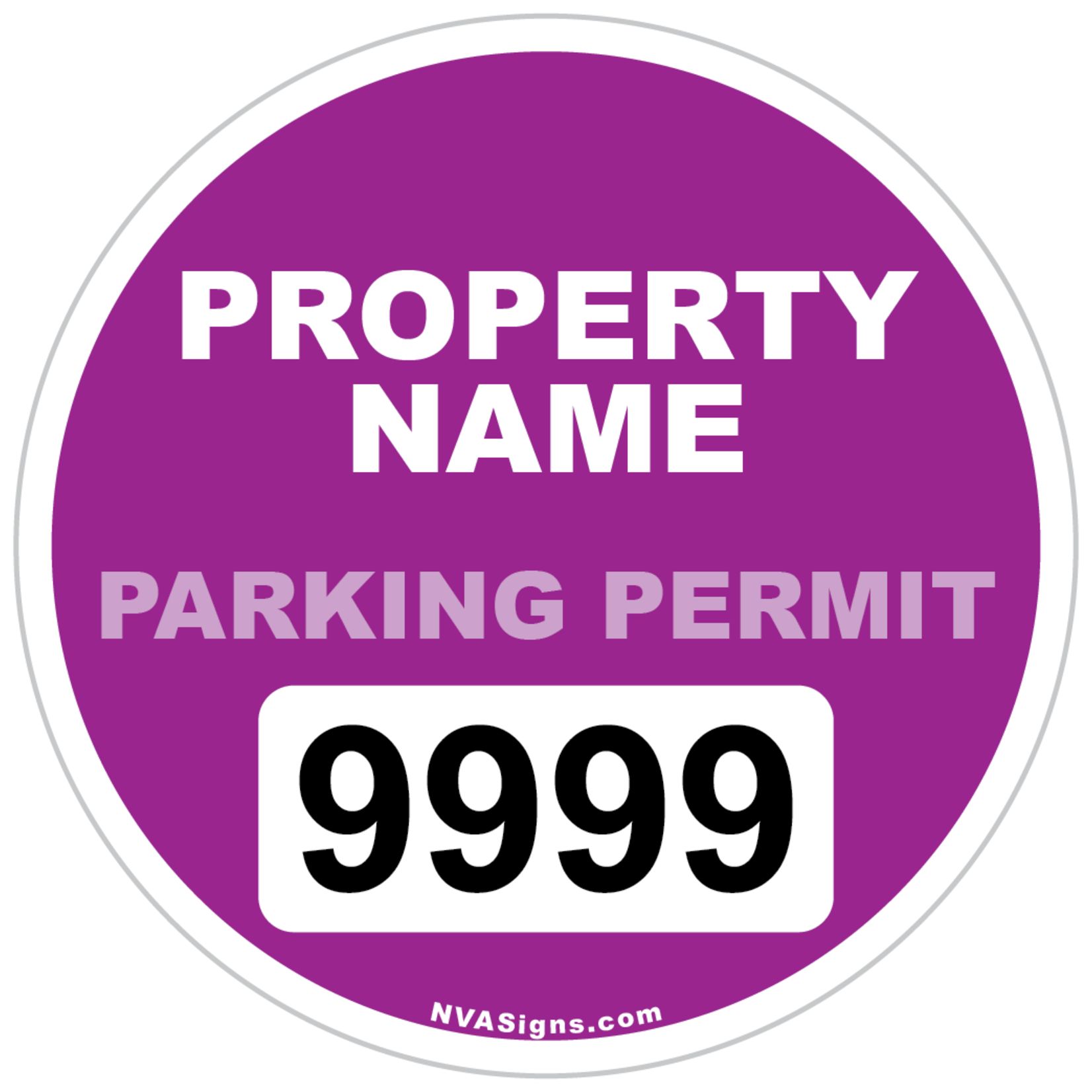 Custom Full Color Circle Permit