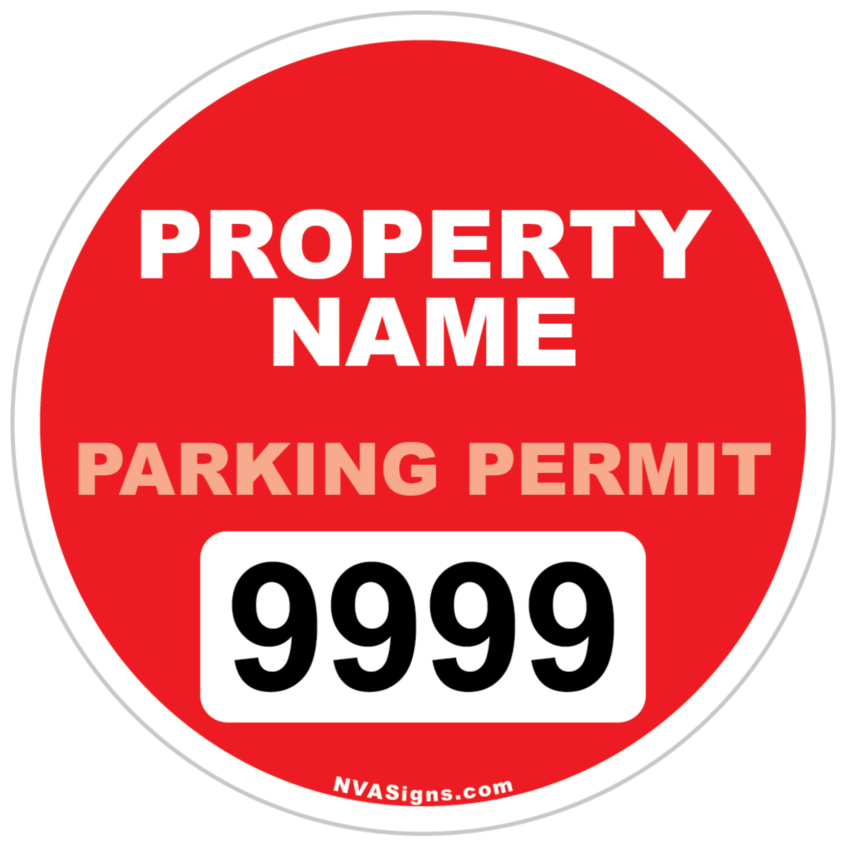 Custom Full Color Circle Permit