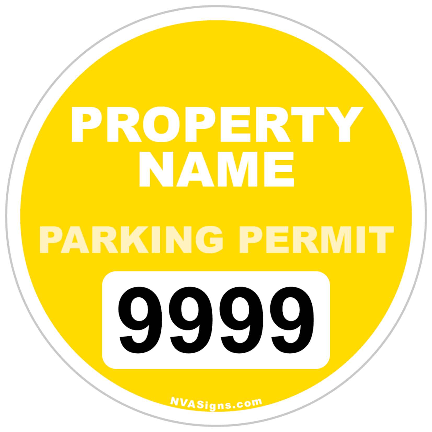 Custom Full Color Circle Permit