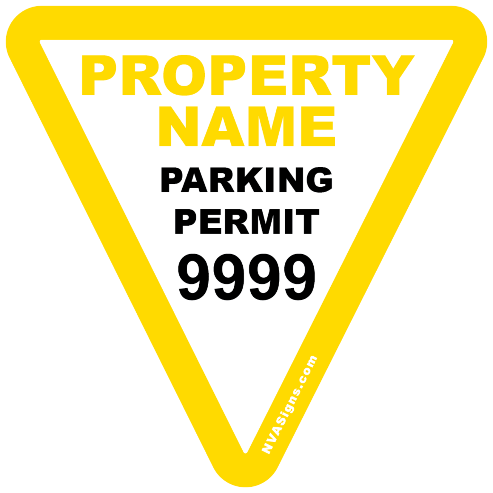 Custom Half Color Triangle Permit
