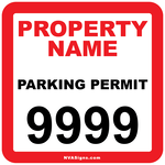 Custom Half Color Square Permit