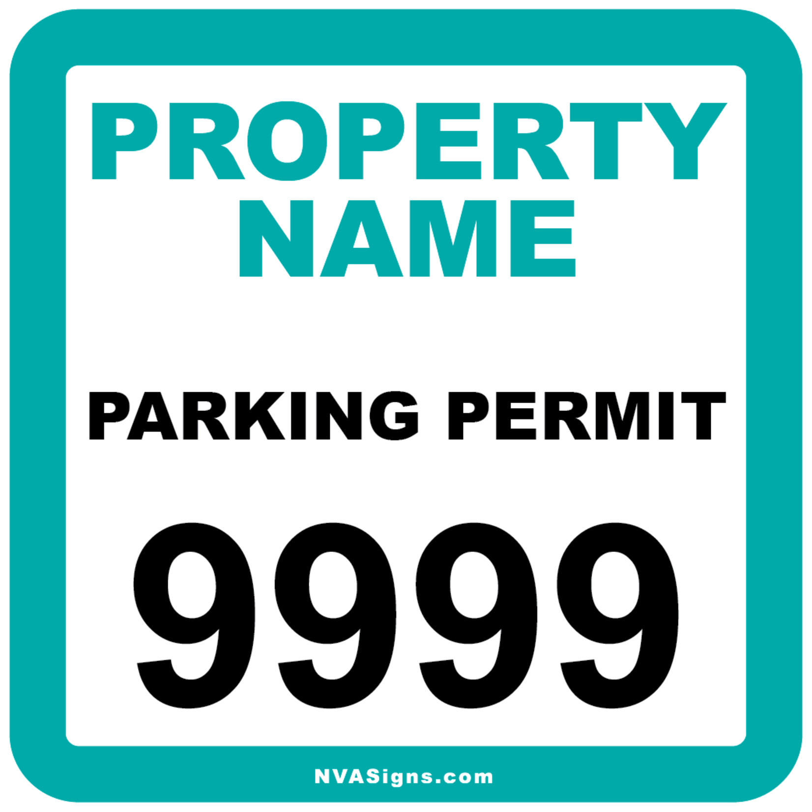 Custom Half Color Square Permit