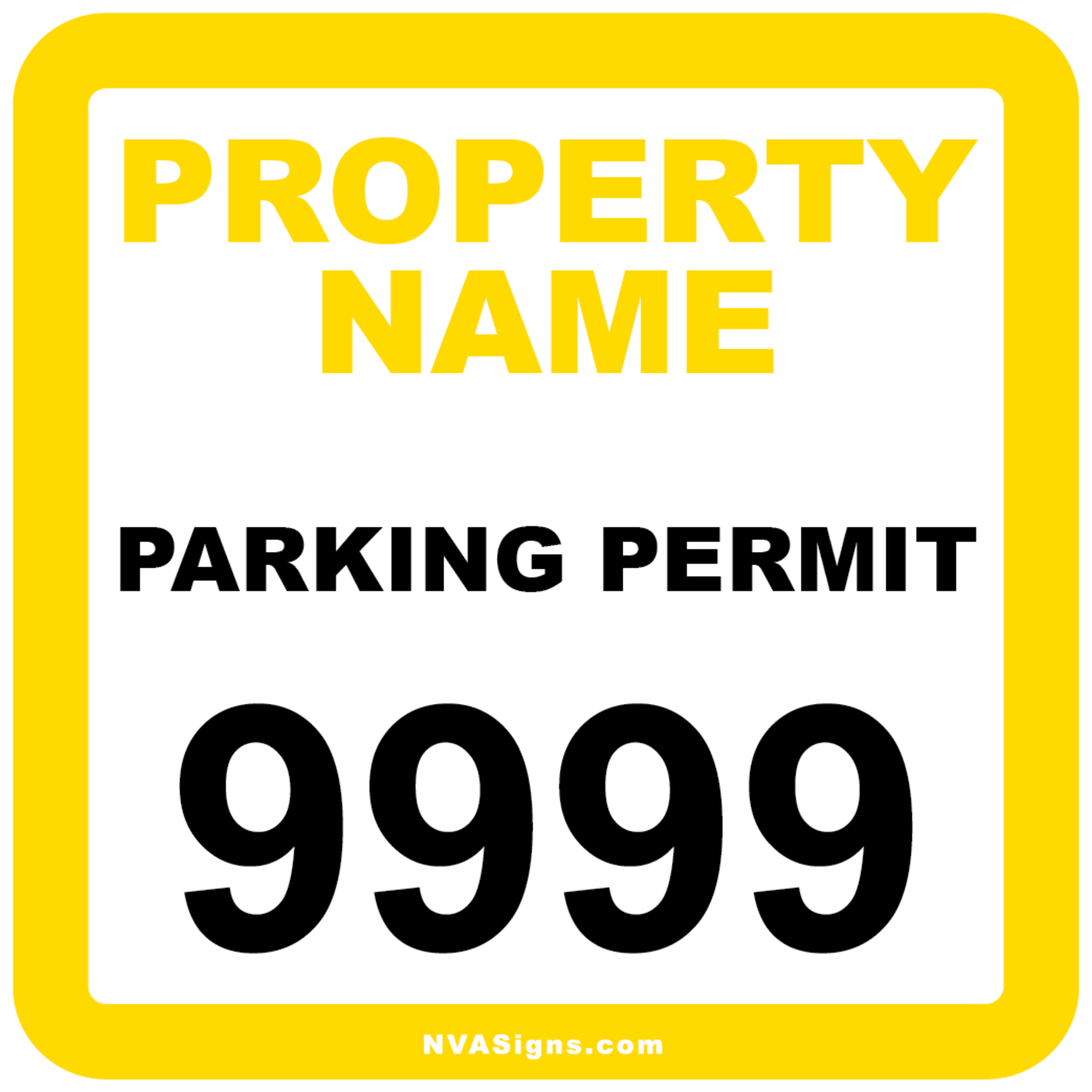 Custom Half Color Square Permit