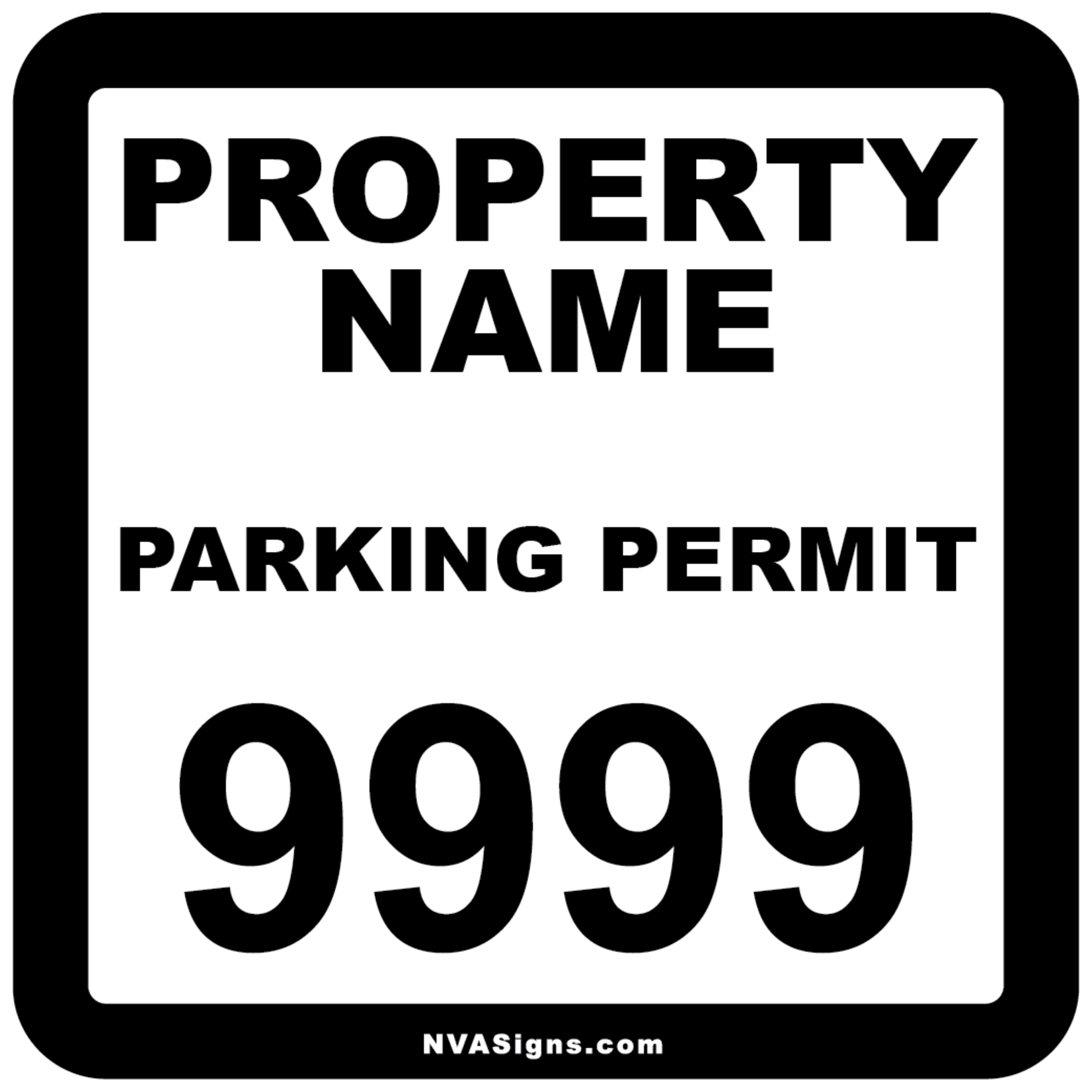 Custom Half Color Square Permit