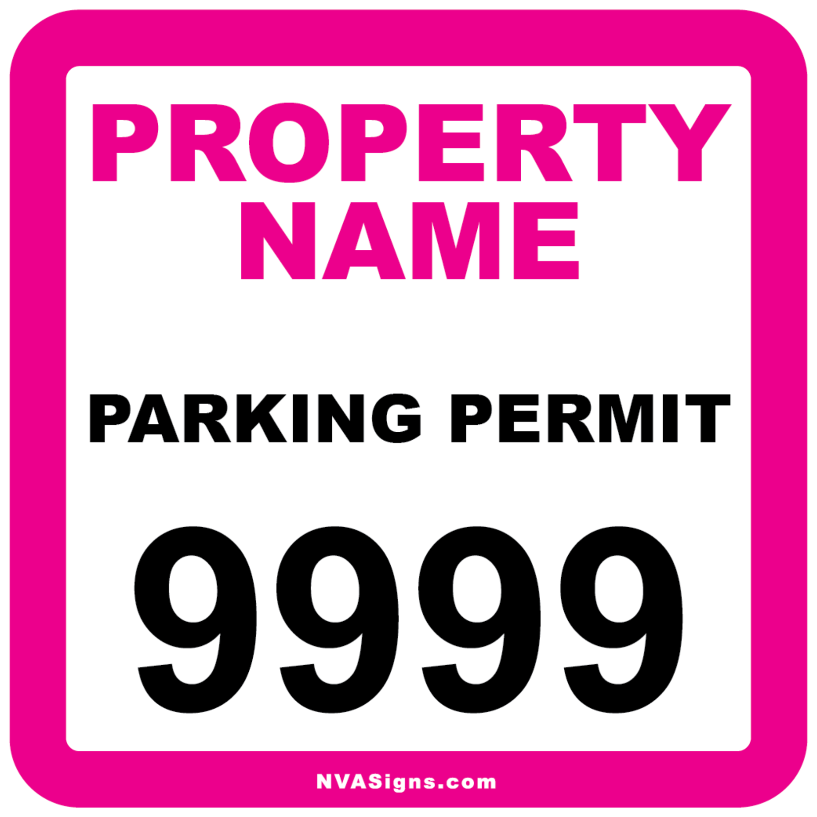 Custom Half Color Square Permit