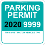 Custom Full Color Square Permit w/Tag