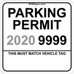Custom Simple Square Permit w/Tag