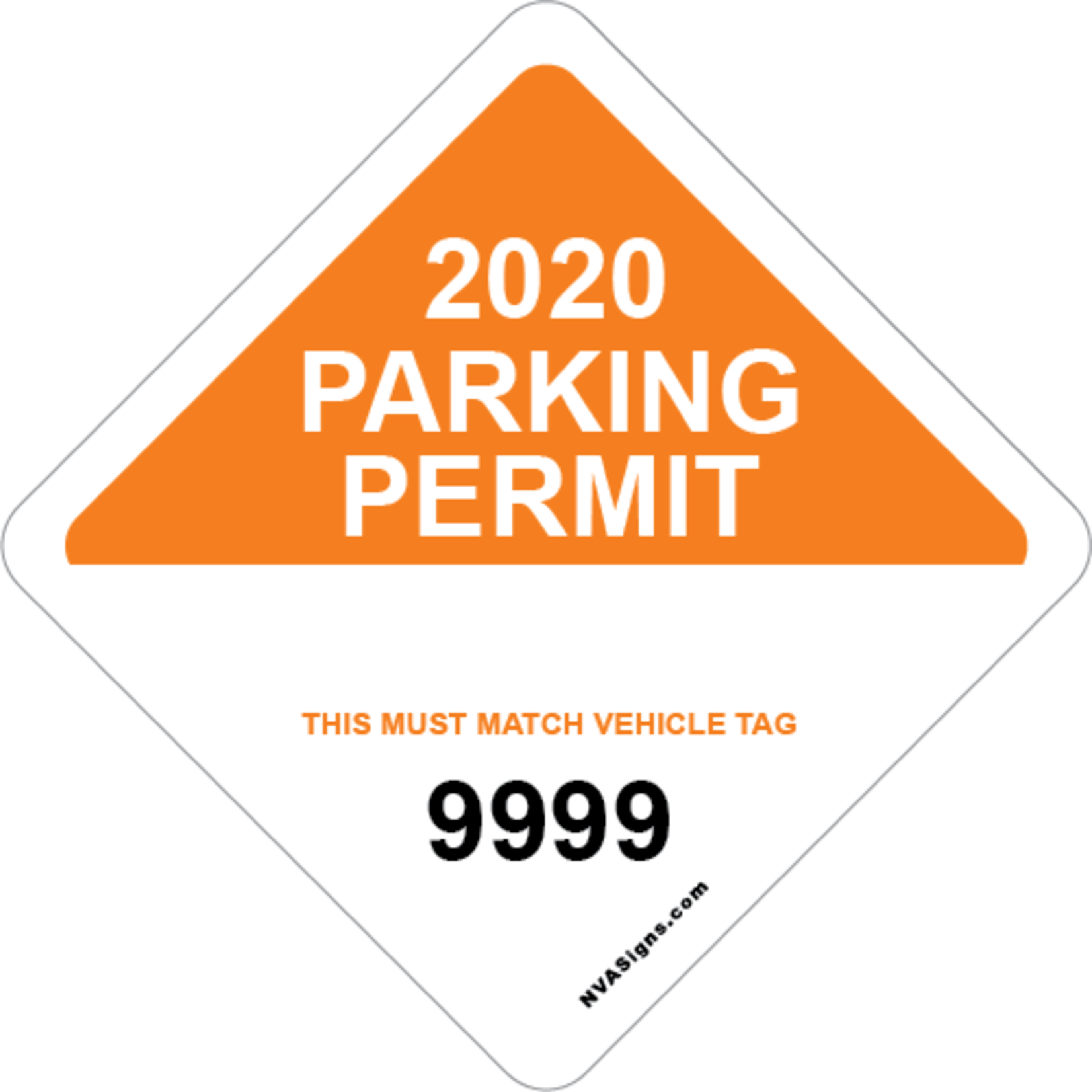 Custom Half Color Diamond Permit w/Tag