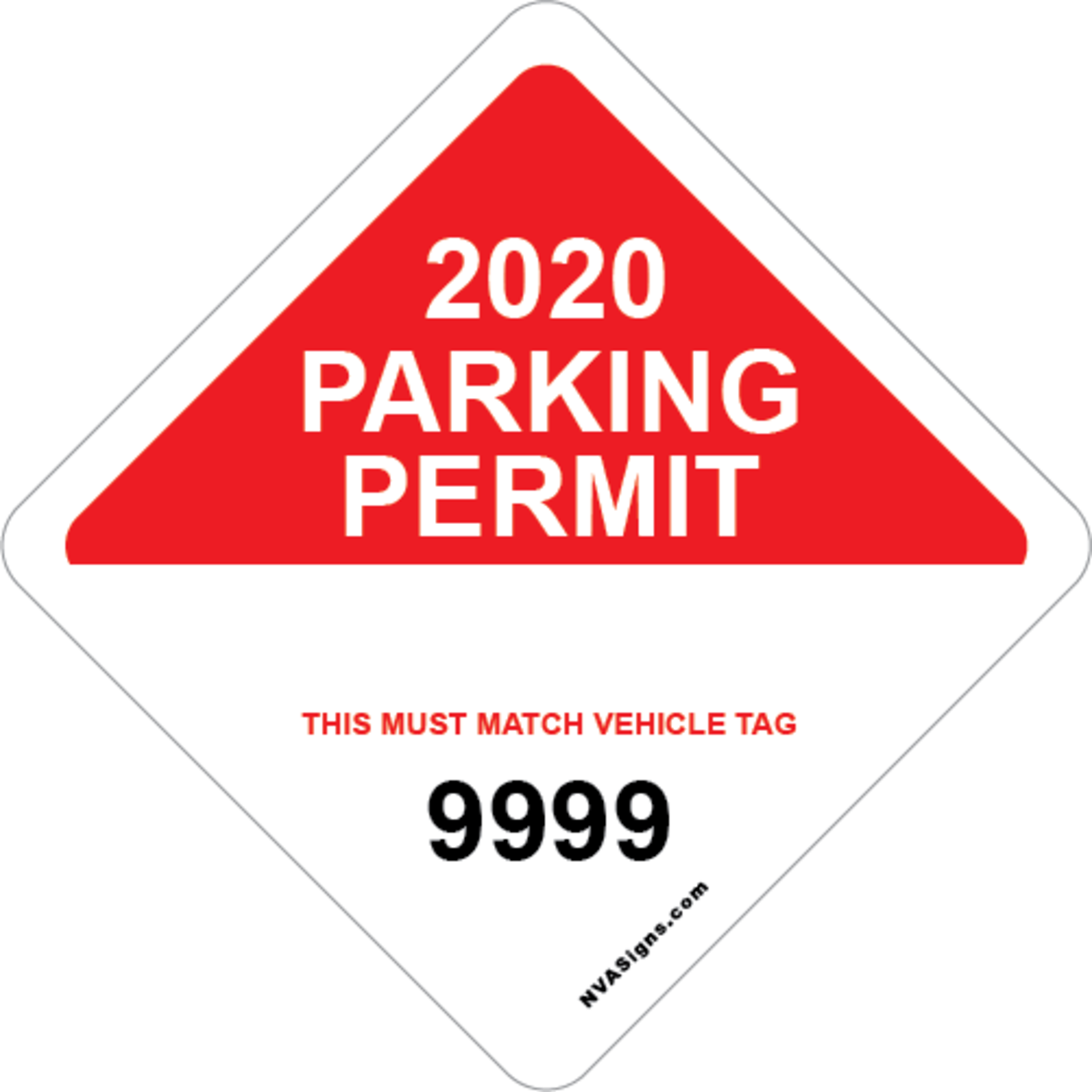 Custom Half Color Diamond Permit w/Tag