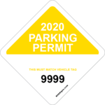 Custom Half Color Diamond Permit w/Tag