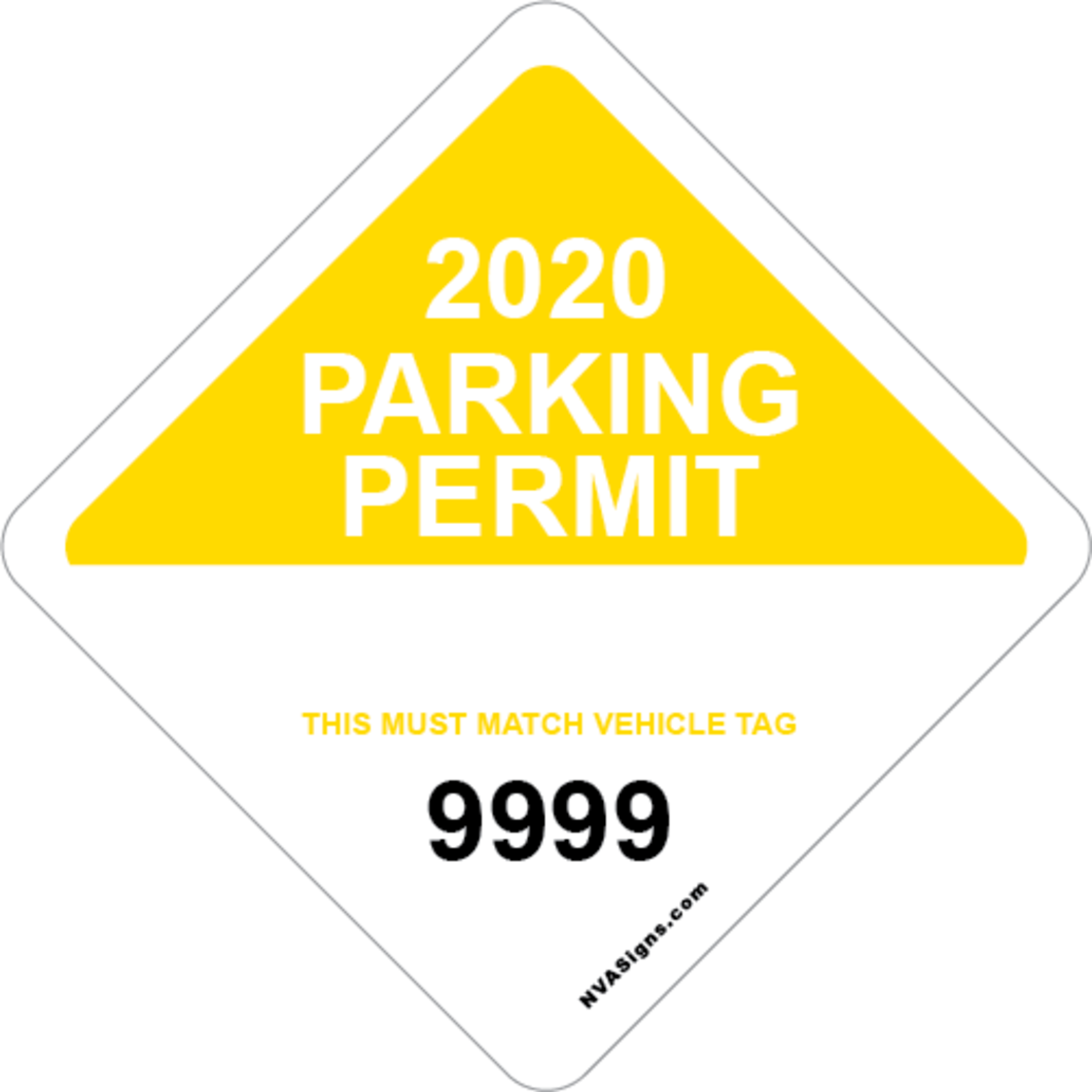 Custom Half Color Diamond Permit w/Tag