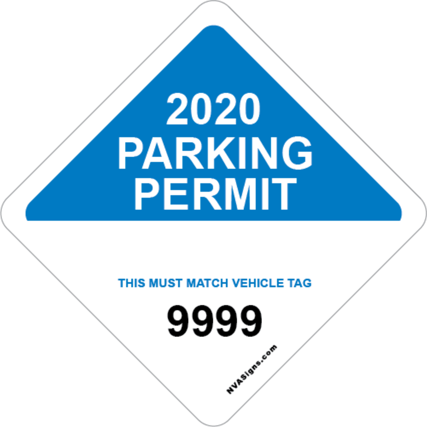Custom Half Color Diamond Permit w/Tag