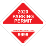 Custom Full Color Diamond Permit w/Tag