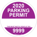 Custom Full Color Circle Permit w/Tag