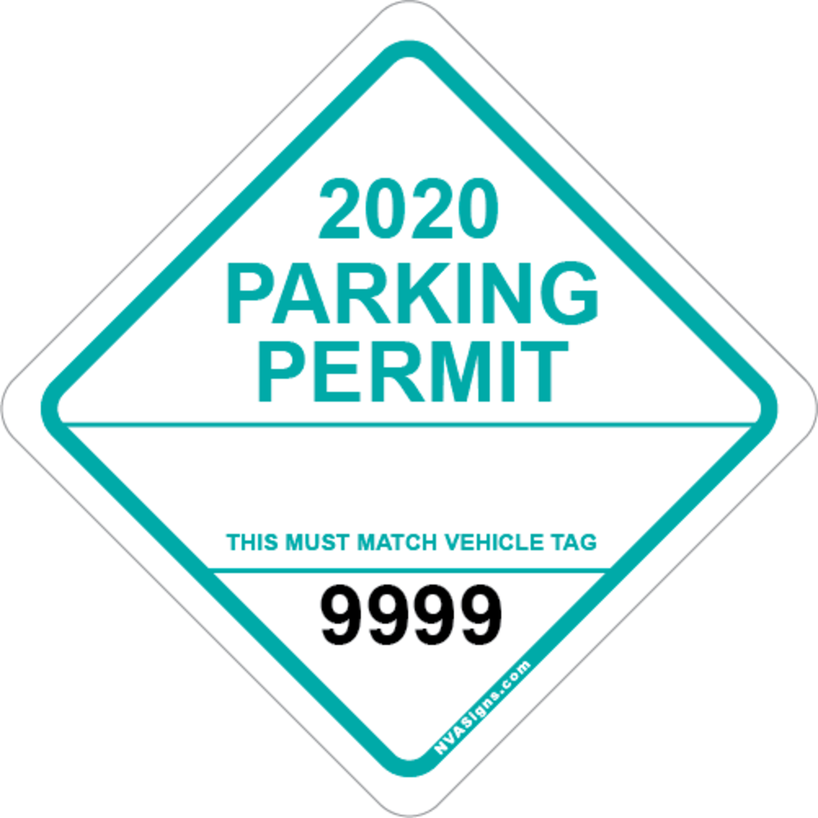 Custom Simple Diamond Permit w/Tag