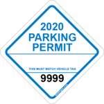Custom Simple Diamond Permit w/Tag