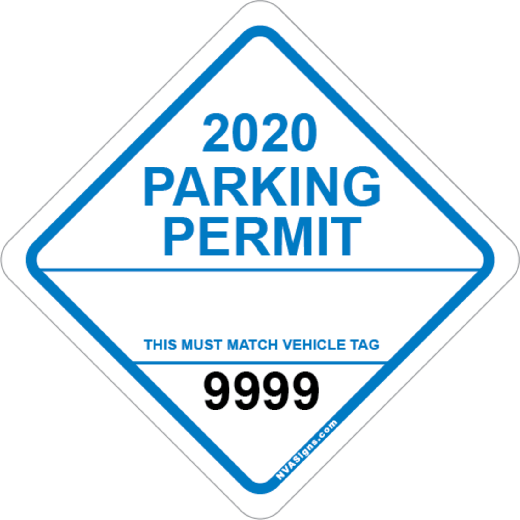 Custom Simple Diamond Permit w/Tag