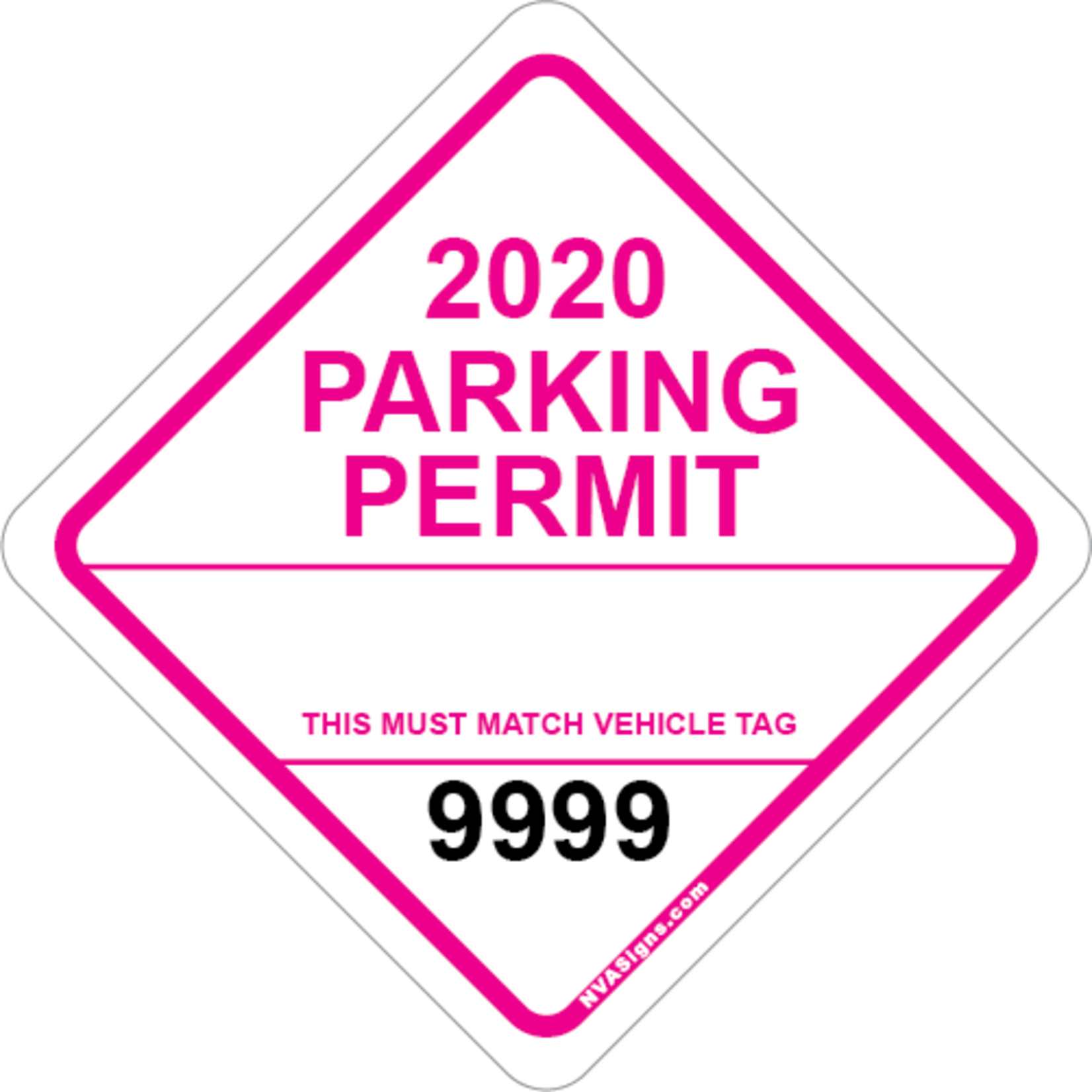 Custom Simple Diamond Permit w/Tag