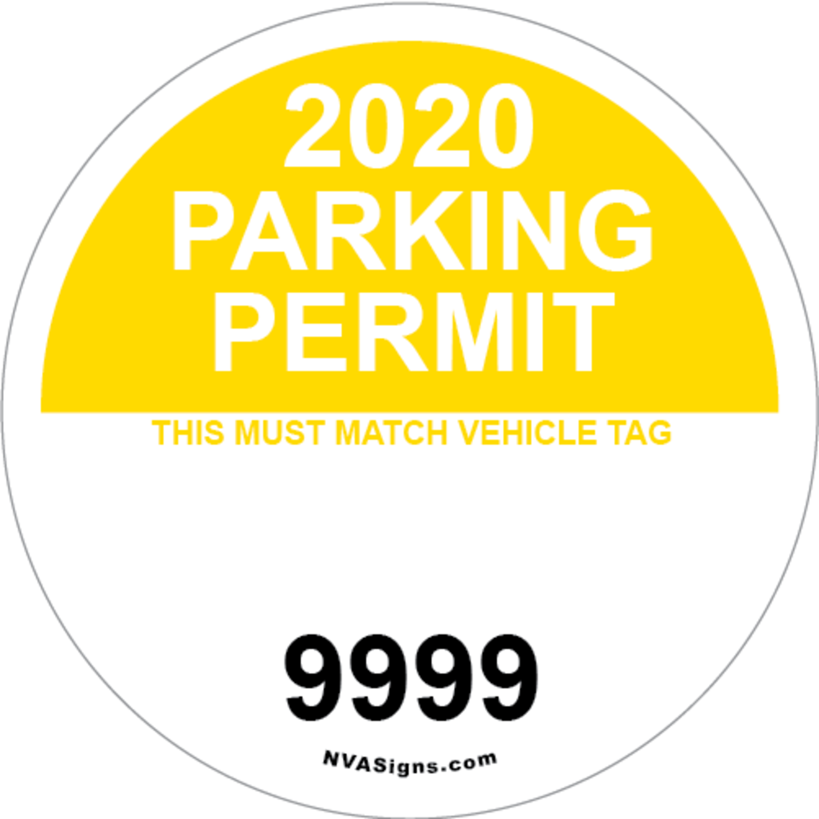 Custom Half Color Circle Permit w/Tag