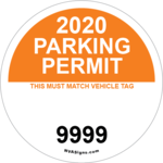 Custom Half Color Circle Permit w/Tag